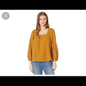 NWT Madewell square neck balloon sleeve top
